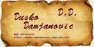 Duško Damjanović vizit kartica